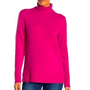 J.Crew Murino Wool Sweater Hot Pink